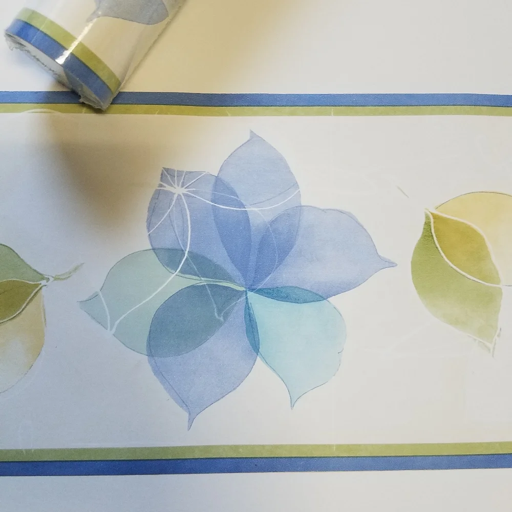 Wallpaper Border Watercolor Flowers Abstract